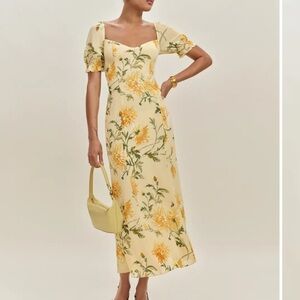 Reformation Gloria Dress Yellow - Size 2
